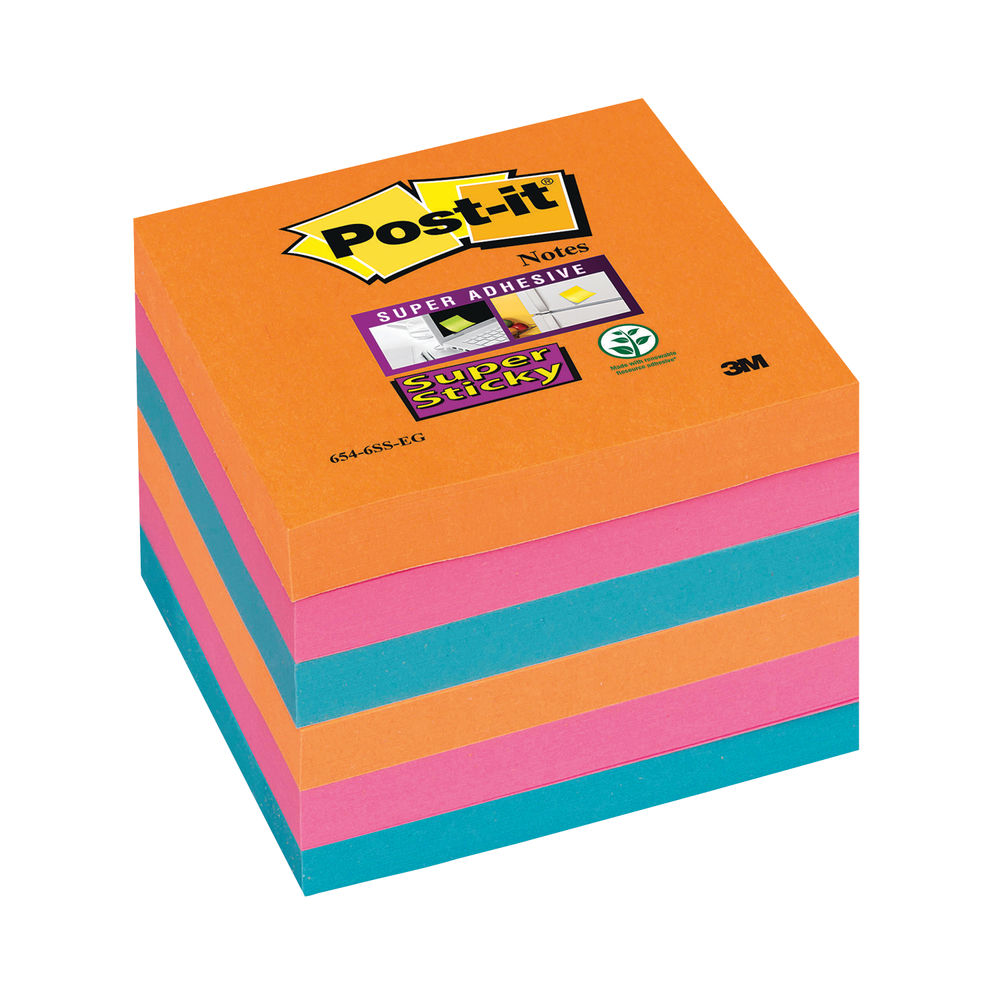 Super Sticky Post-It Bangkok Notes (Pack of 6) - 654-6SS-EG