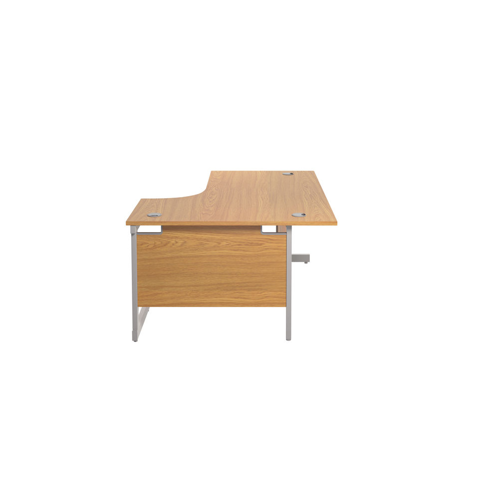 Jemini 1600mm Nova Oak/Silver Right Hand Radial Desk