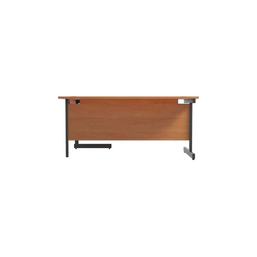 Jemini 1800mm Dark Walnut/White Right Hand Radial Desk