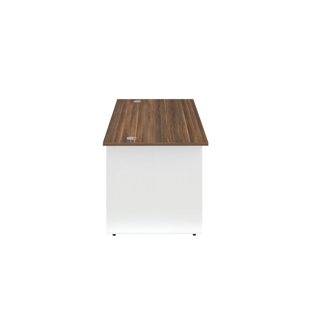 Jemini 1400x800mm Dark Walnut/White Rectangular Panel End Desk