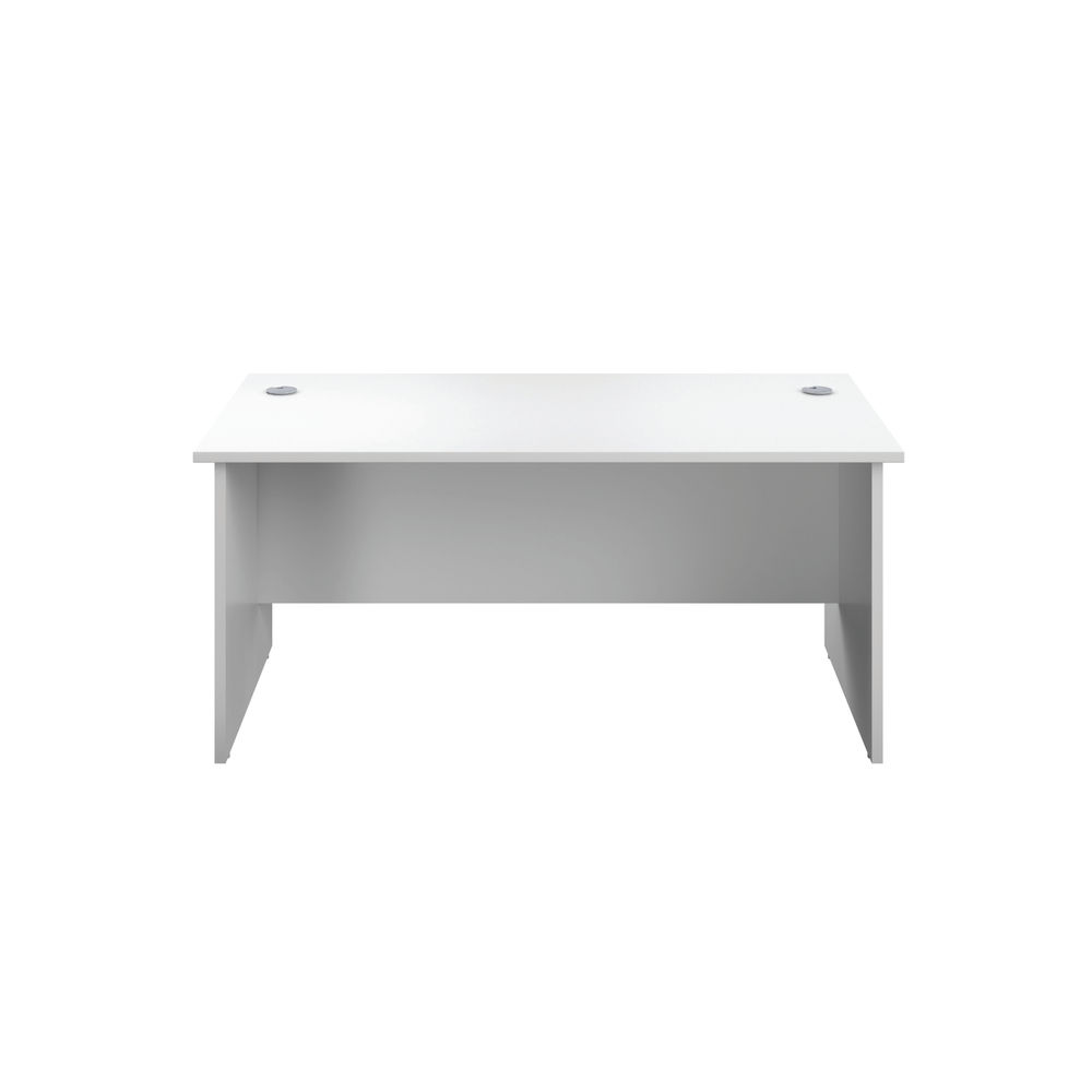 Jemini 1800x800mm White Rectangular Panel End Desk