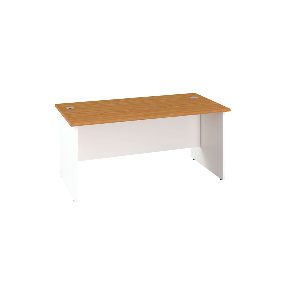 Jemini Rectangular Panel End Desk 1600x800x730mm Nova Oak KF804789