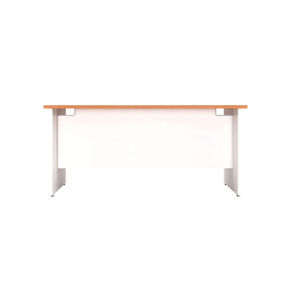 Jemini 1800x800mm Beech/White Rectangular Panel End Desk