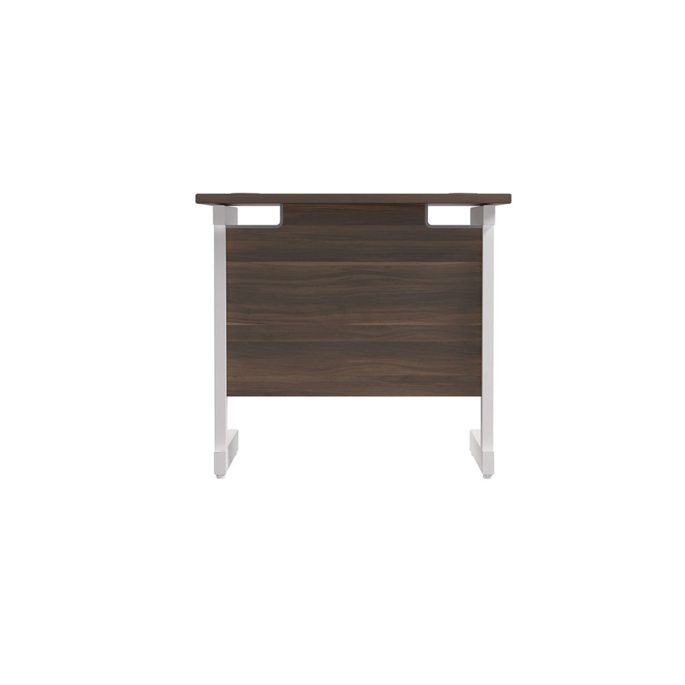 Jemini 800x600mm Dark Walnut/White Single Rectangular Desk