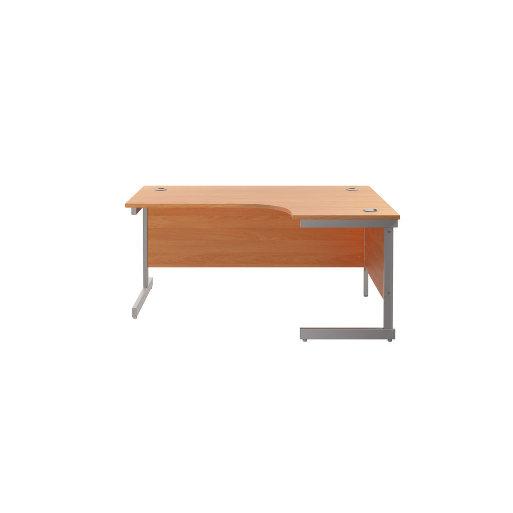 Jemini 1800mm Beech/Silver Right Hand Radial Desk