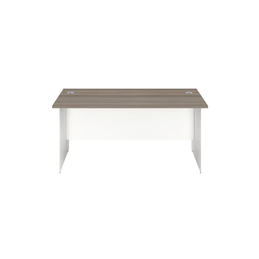 Jemini 1400x800mm Grey Oak/White Rectangular Panel End Desk