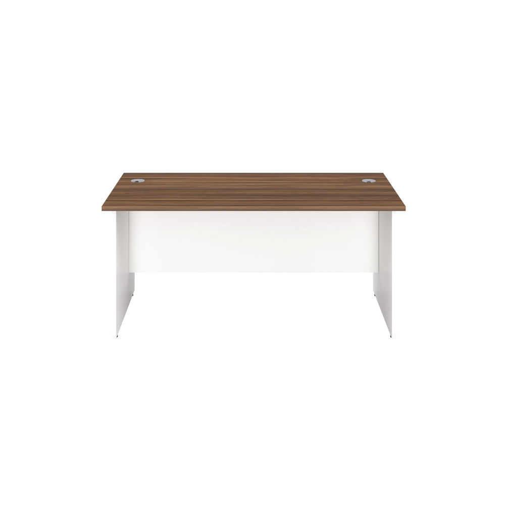 Jemini 1400x800mm Dark Walnut/White Rectangular Panel End Desk