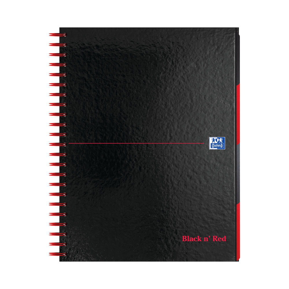 Black N Red Hardback Wirebound Project Book Pk 3
