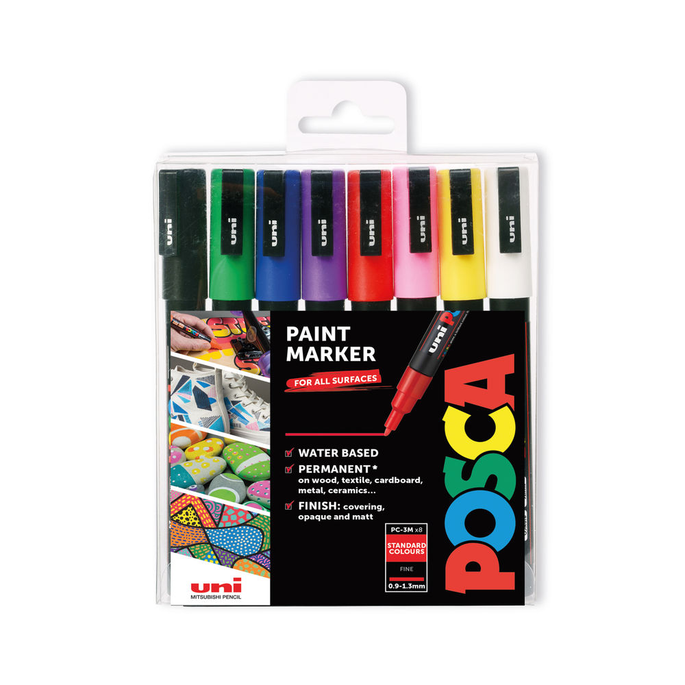 uni® POSCA® PC-1M Water-Based Paint Markers (8 Pack)