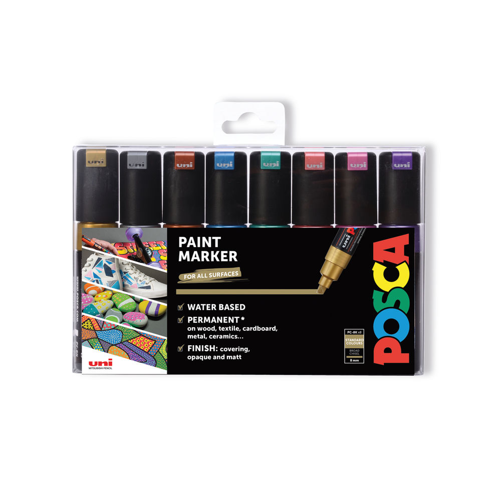 Red Paint Marker Pen, Water Based for Painted Surfaces, Cardboard, Stone,  Wood, Line Width 1-2mm 
