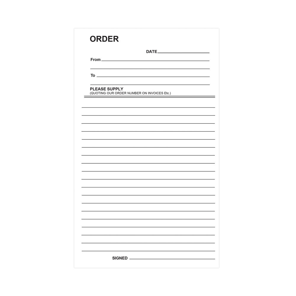 Silvine Carbon Order 210 x 127mm Duplicate Book (Pack of 6)