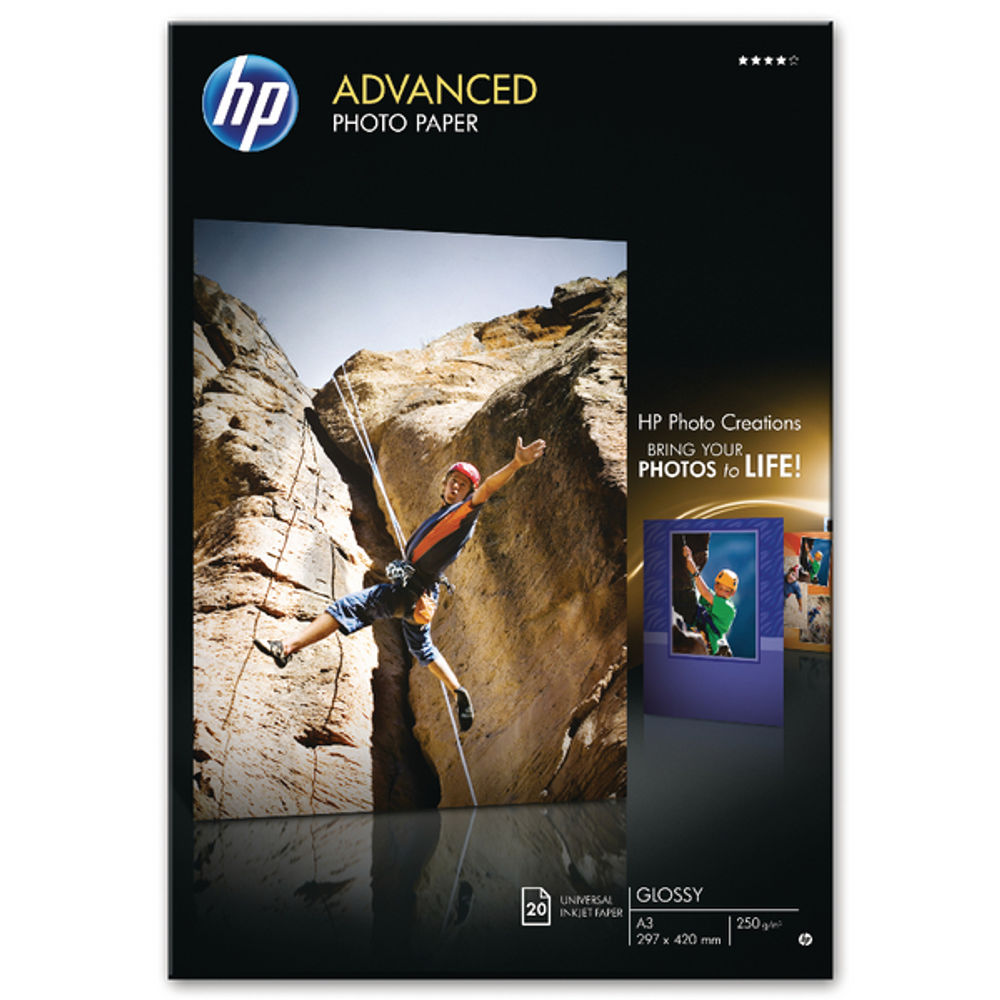 HP White A3 Advanced Glossy Photo Paper (20 Pack) Q8697A