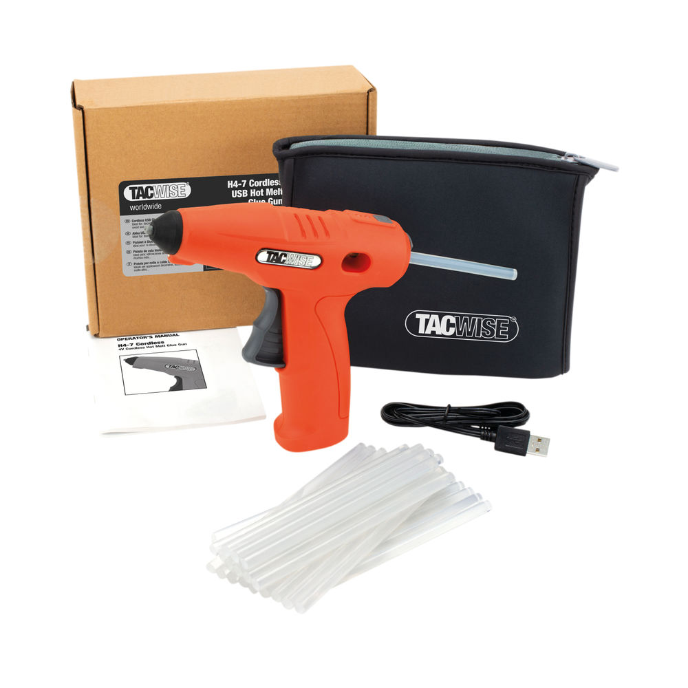 Tacwise H4-7 Cordless Hot Melt Glue Gun 4V with Pk30 Glue Sticks