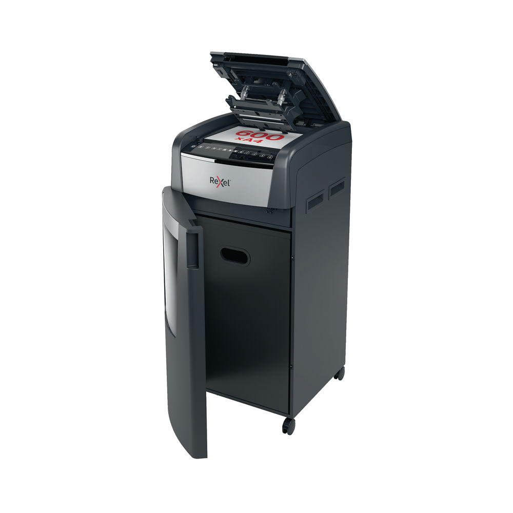 Rexel Optimum AutoFeed+ 600M Micro-Cut P-5 Shredder Black 2020600M