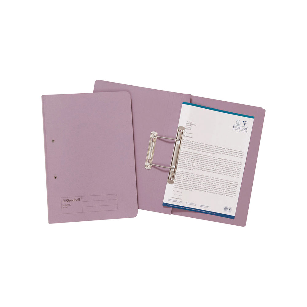 Exacompta Guildhall Transfer File 285gsm Foolscap Mauve (Pack of 25) 346-MVEZ