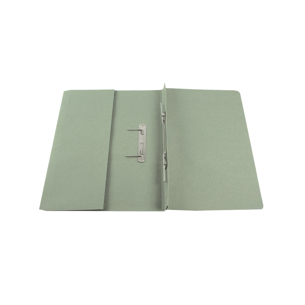 Q-Connect Transfer Pocket File 38mm Capacity Foolscap Green (Pack of 25) KF26096