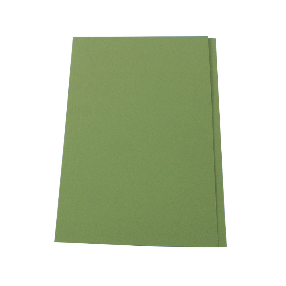 Guildhall Foolscap Green Square Cut Folders, Pack of 100 | FS315-GRNZ