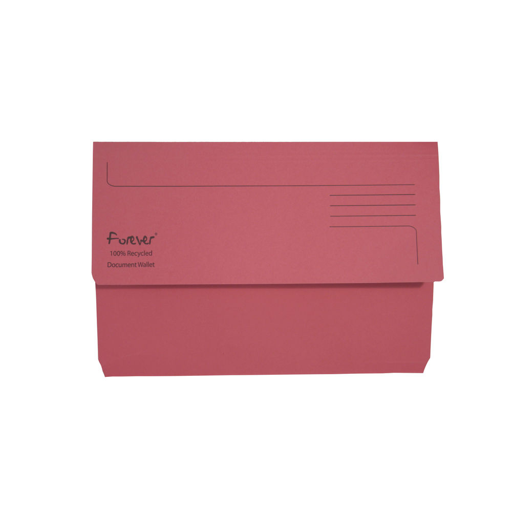 Exacompta Forever Document Wallet Manilla Foolscap Bright Pink (Pack of 25) 211/5002