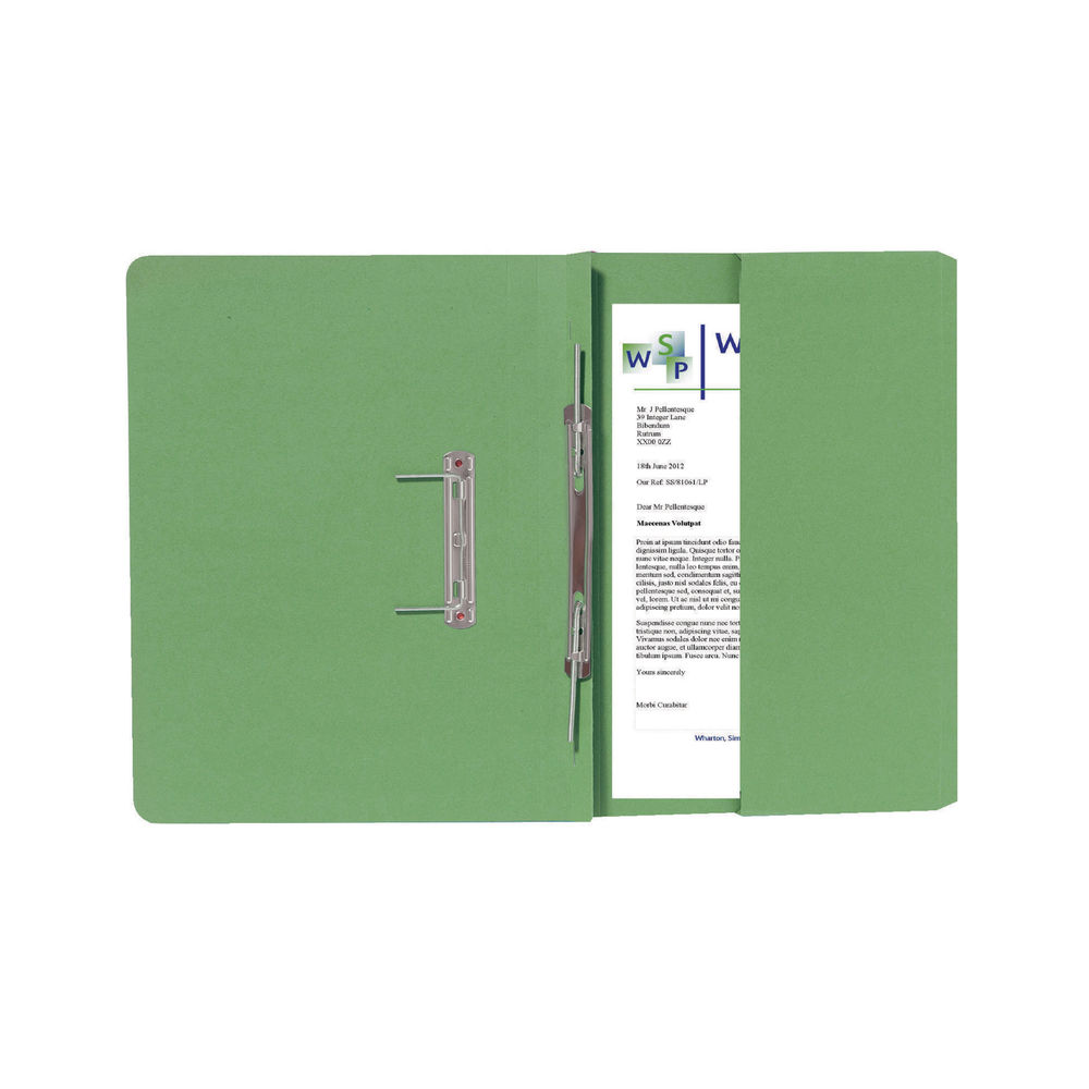 Exacompta Guildhall Right Hand Transfer Spiral Pocket File Foolscap Green (Pack of 25) 211/90662Z