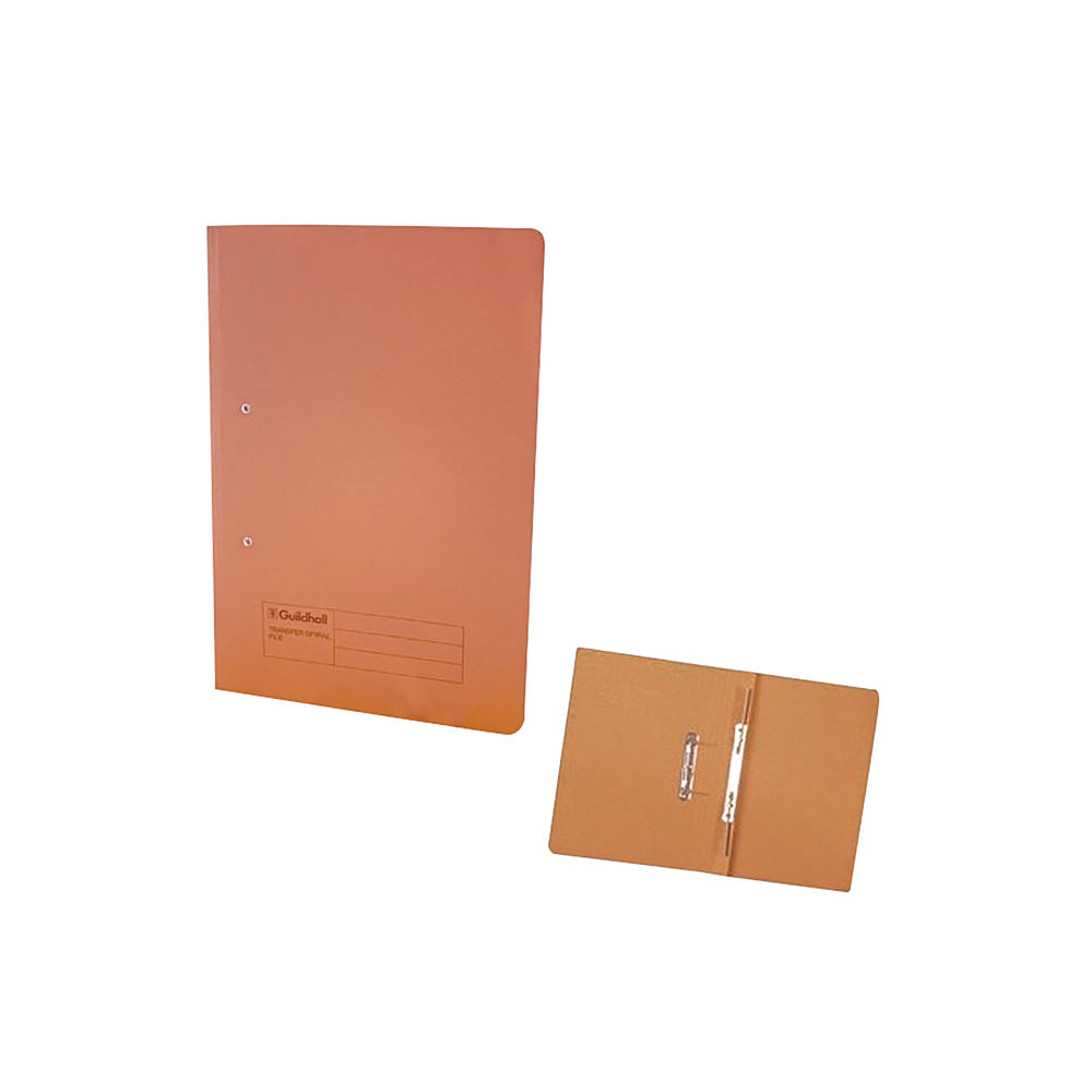 Exacompta Guildhall Transfer File 285gsm Foolscap Orange (Pack of 25) 346-ORGZ