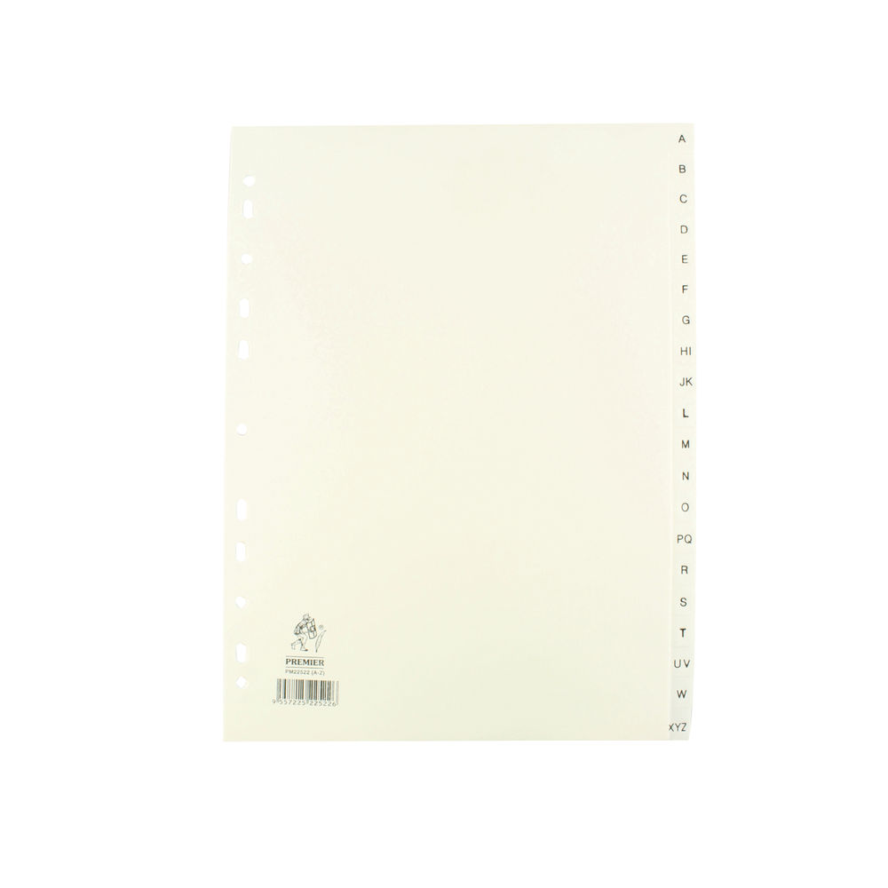 A4 White A-Z Polypropylene Index