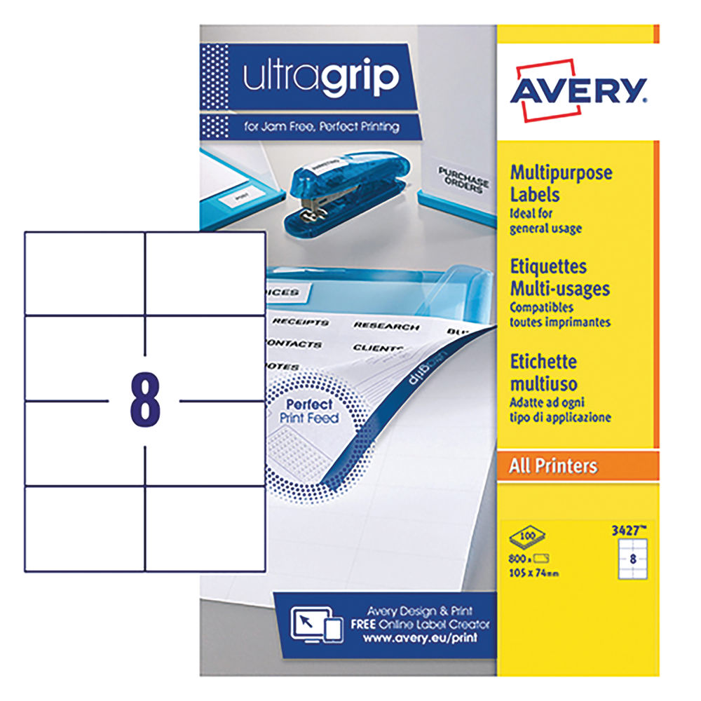 Avery White 105 x 71mm Copier Labels (Pack of 800)