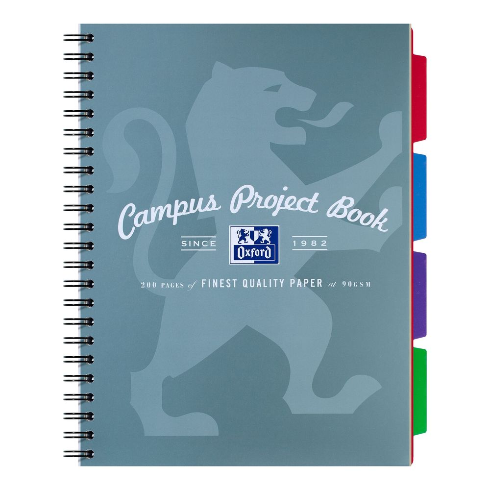 Oxford Campus Project Book 200 pages Wirebound Card Cover