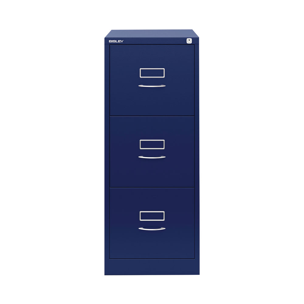 Bisley Oxford Blue W410mm 3Drawer Steel Filing 363ay7