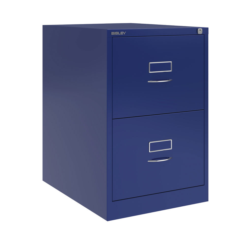 Bisley H710mm Oxford Blue 2-Drawer Steel Filing Cabinet FC