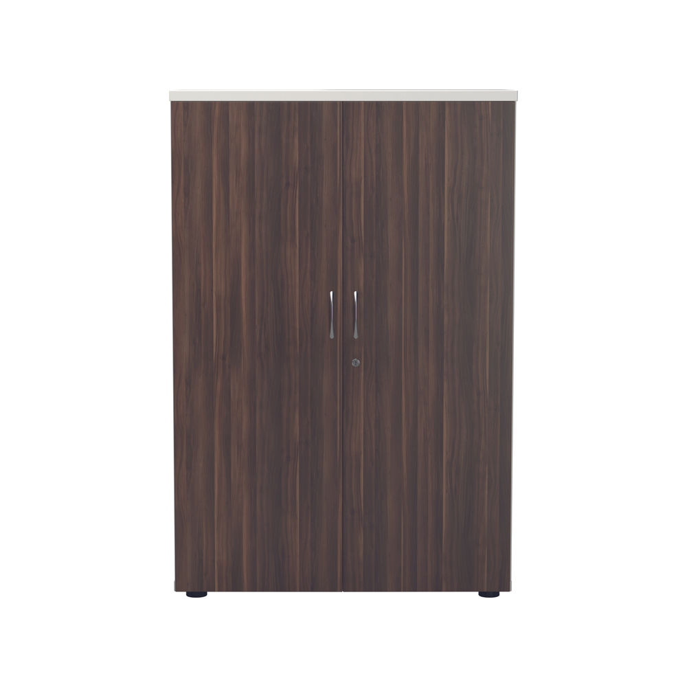 Jemini 1200 x 450mm White/Dark Walnut Wooden Cupboard