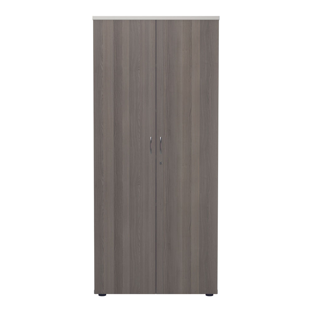 Jemini 1800 x 450mm White/Grey Oak Wooden Cupboard