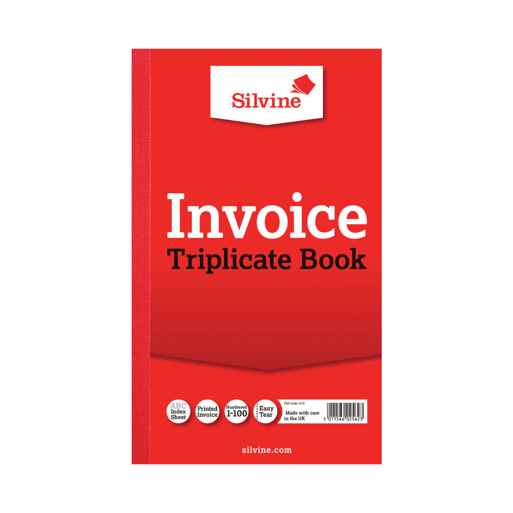 Silvine Duplicate Invoice Book 210x127mm (Pack of 6) 611