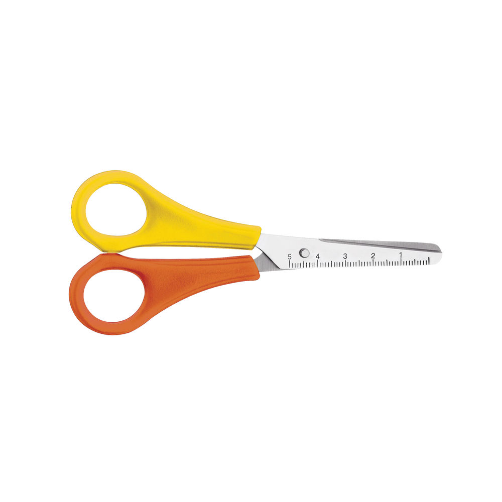 Westcott Yellow and Orange Left-handed Scissors (Pack of 12)