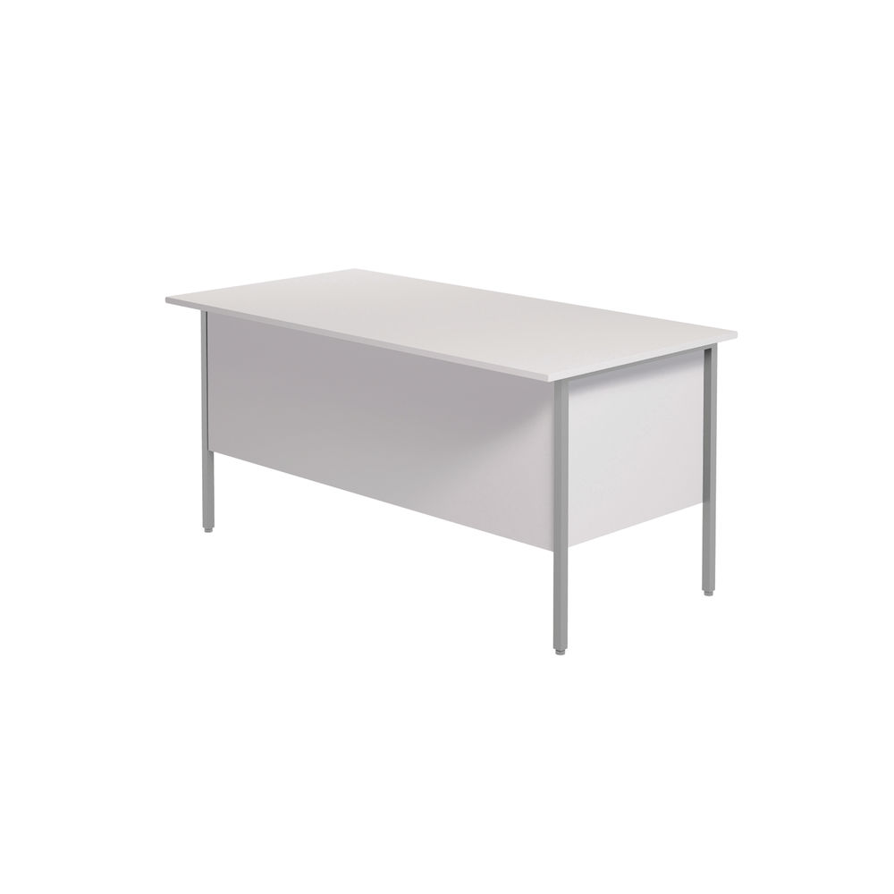 Serrion 1500x750mm White 2 Drawer 4 Leg Rectangular Desk