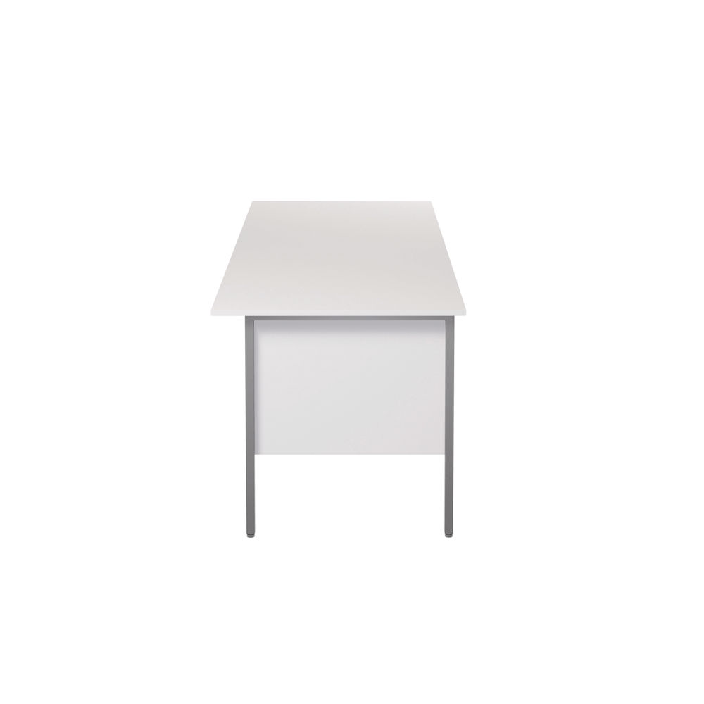 Serrion 1800x750mm White 2 Drawer 4 Leg Rectangular Desk