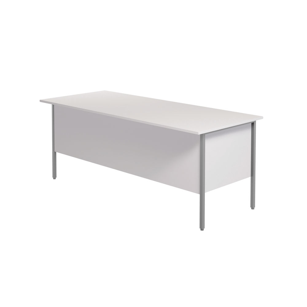 Serrion 1800x750mm White 2 Drawer 4 Leg Rectangular Desk