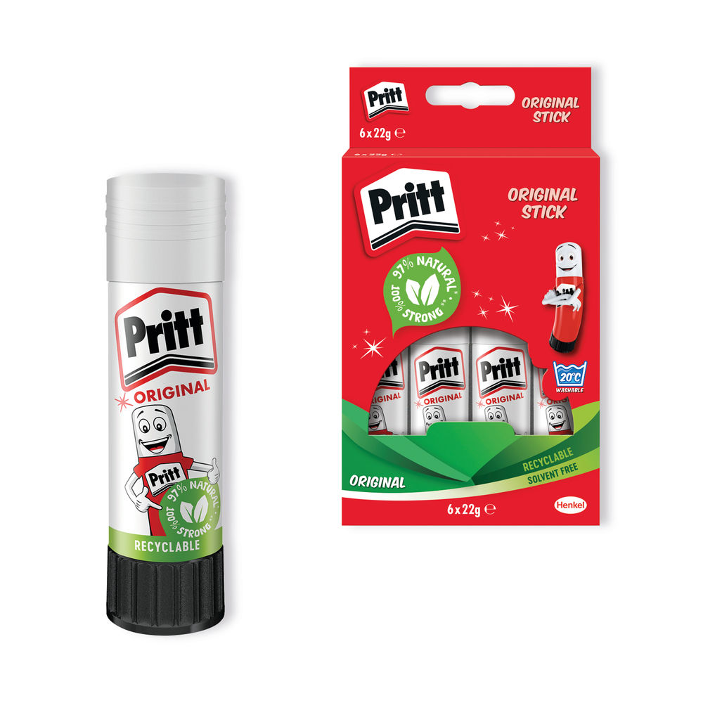 Pritt Stick Glue Stick 22g (Pack of 6) 10456071