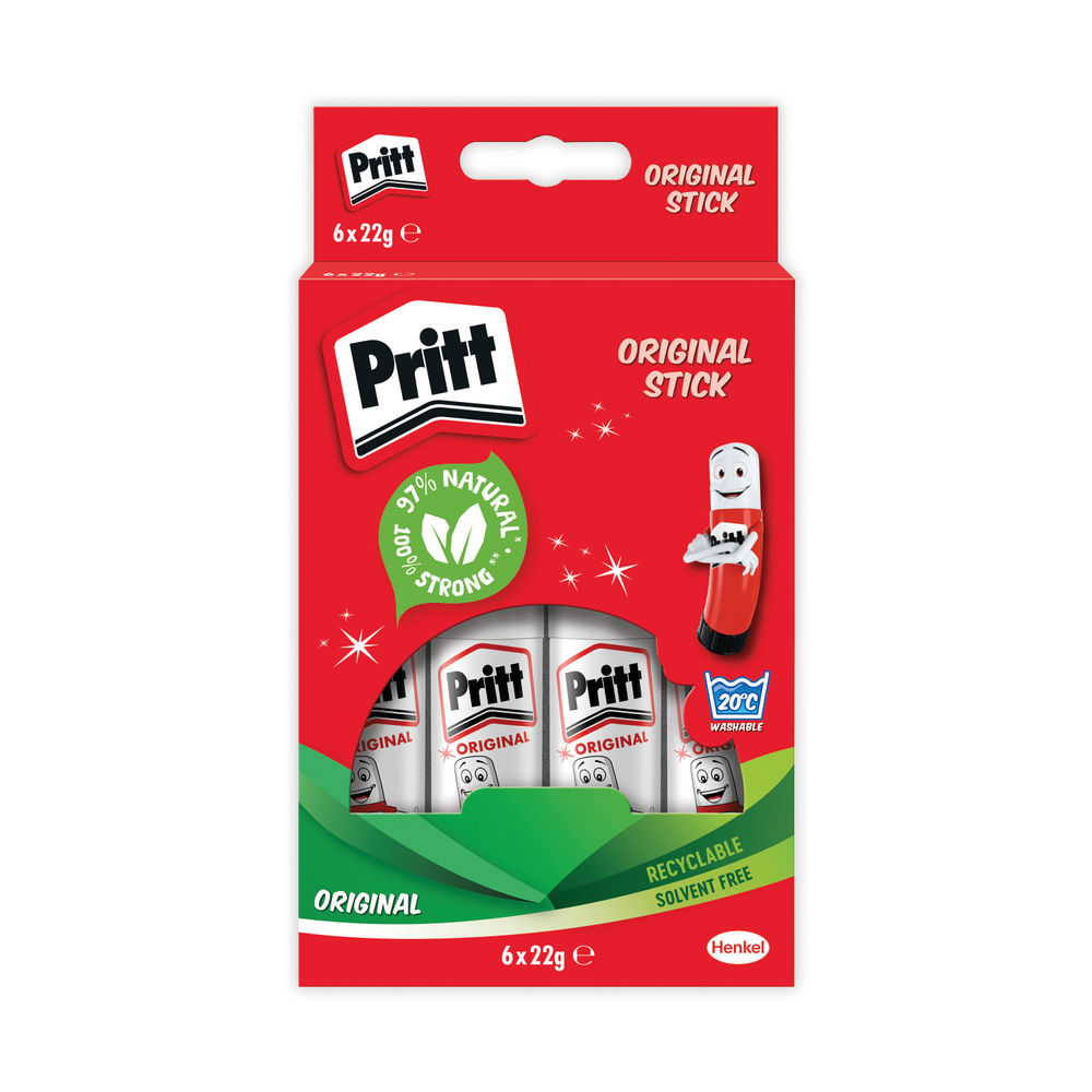 Pritt Stick 22g Medium Glue Stick (Pack of 6)