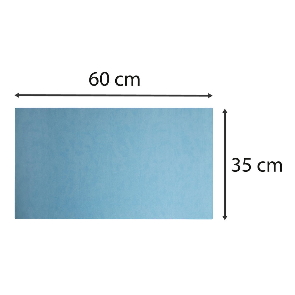 Exacompta Bee Blue Deskmat 35x60cm Light Blue/Navy