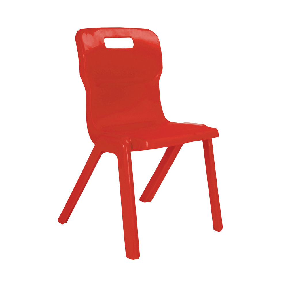 Titan 430mm Red One Piece Chair (Pack of 30)
