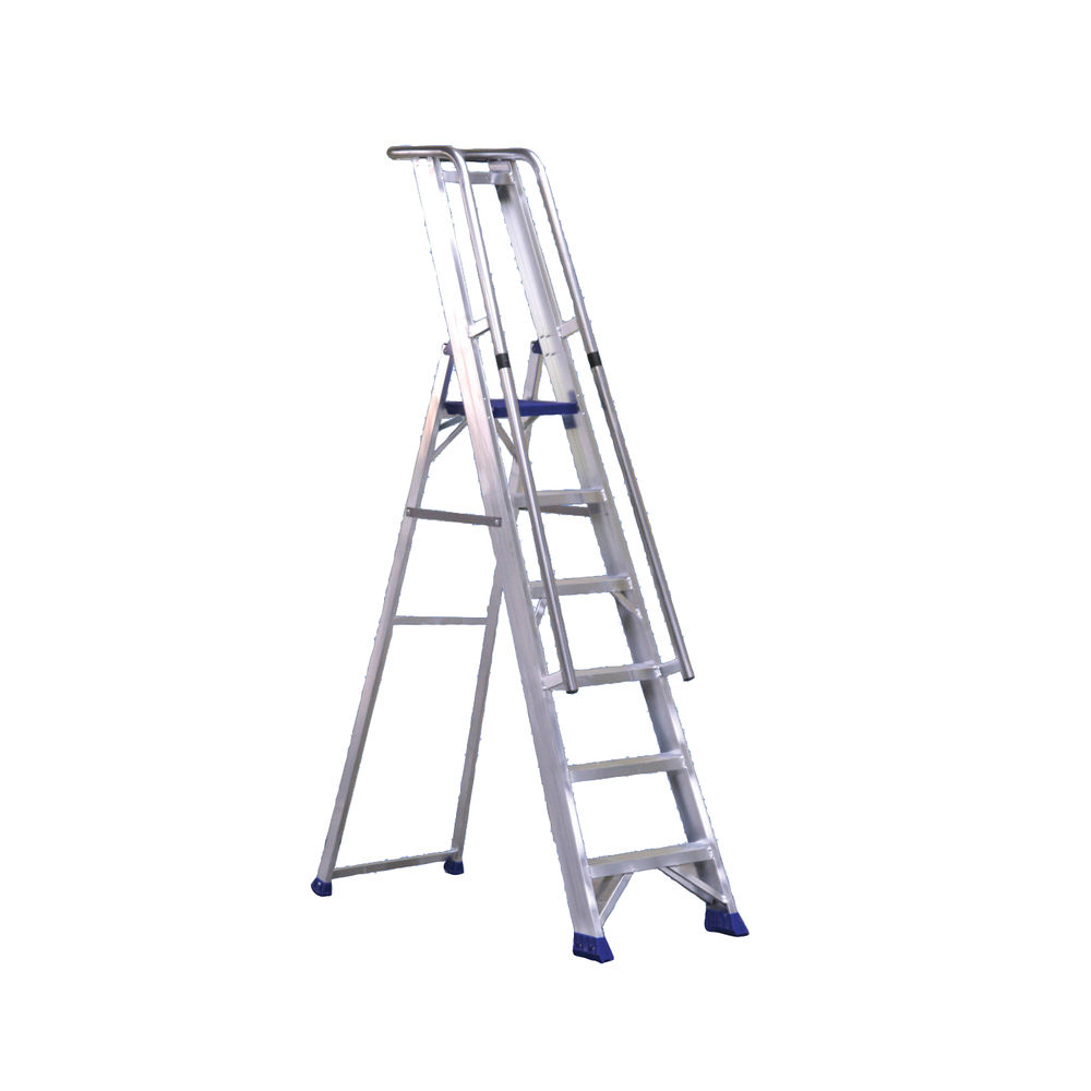 Aluminium Step Ladder With Platform 7 Steps 377857