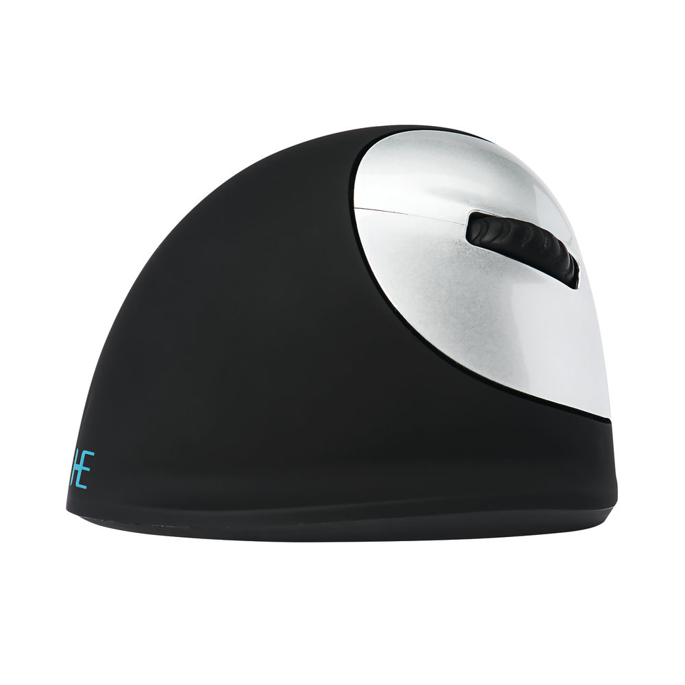 R-GO Black/Silver Right Handed Wireless Ergonomic Mouse