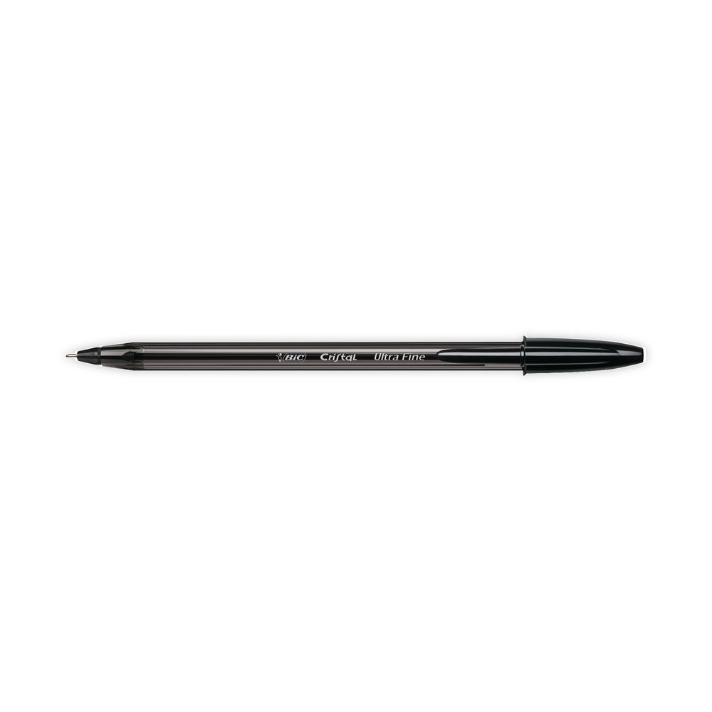 BIC Cristal Black Ultra Fine Ballpoint Pen (Pack of 20)