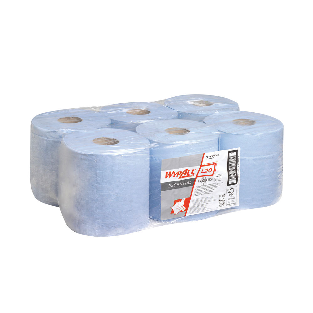 Wypall Blue L20 Essential Centrefeed Rolls (Pack of 6)