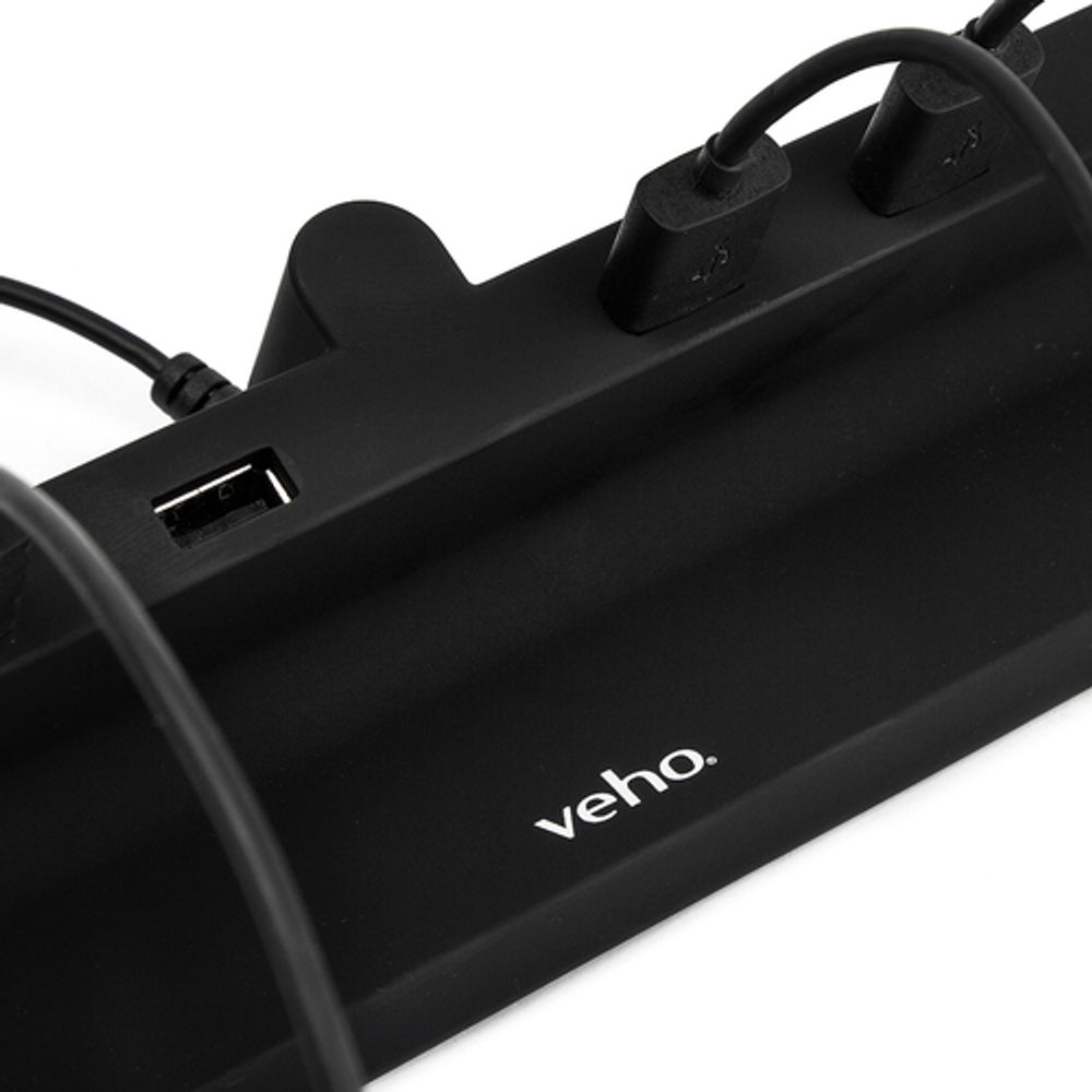Veho TA-6 Desktop 6 Port USB Charging Hub with 2.4A Output Black