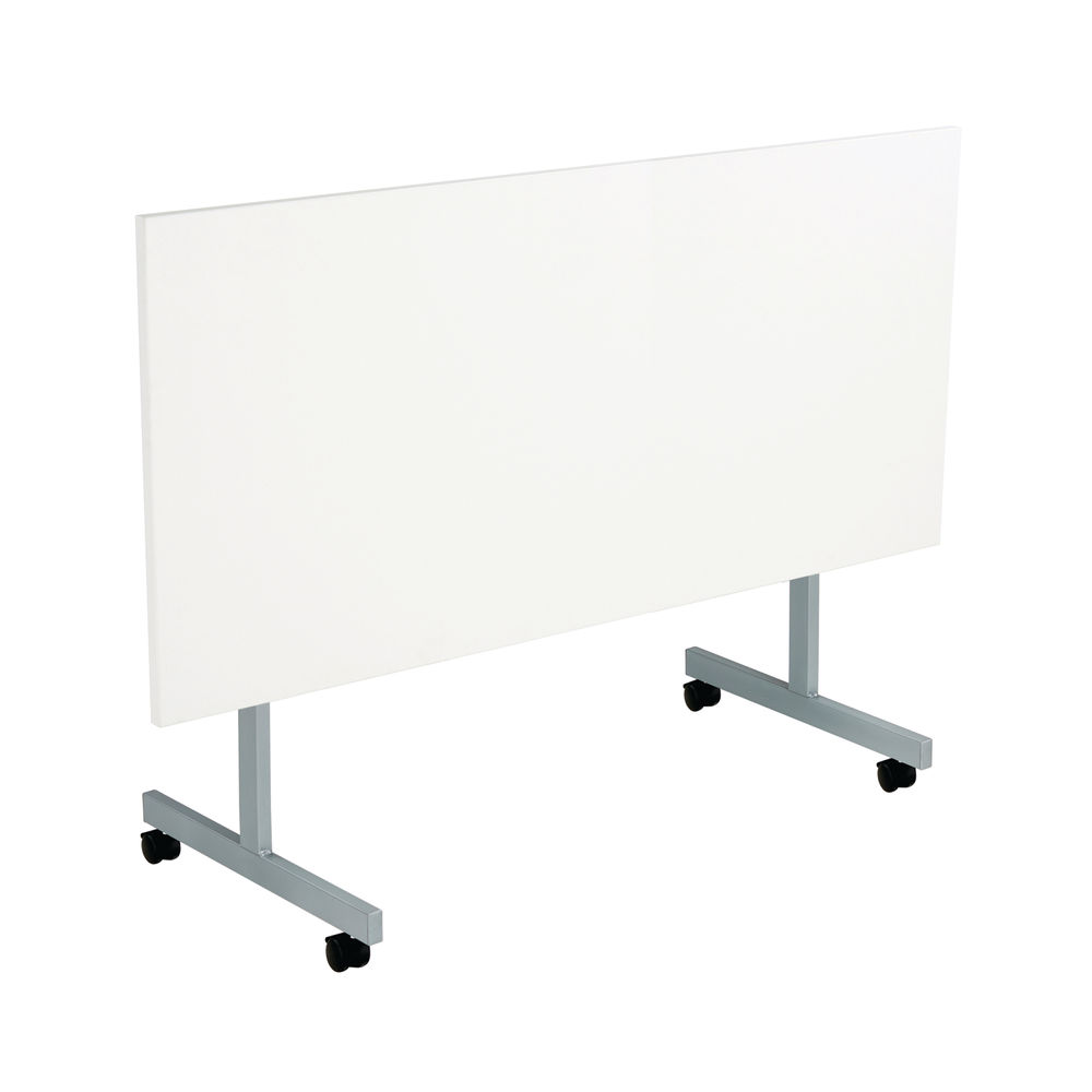 Jemini Rectangular Tilting Table 1600x800x730mm White/Silver