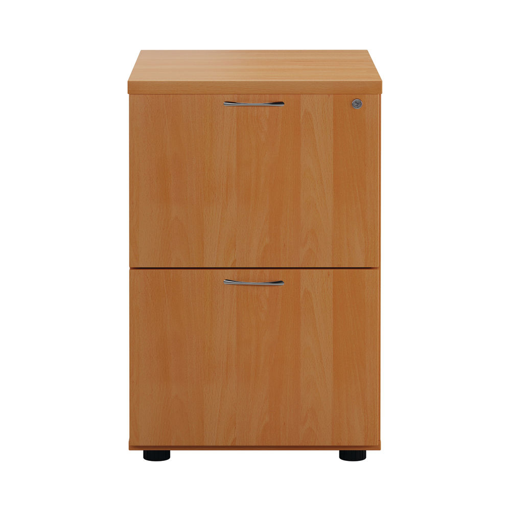 First H730mm Beech 2 Drawer Filing Cabinet