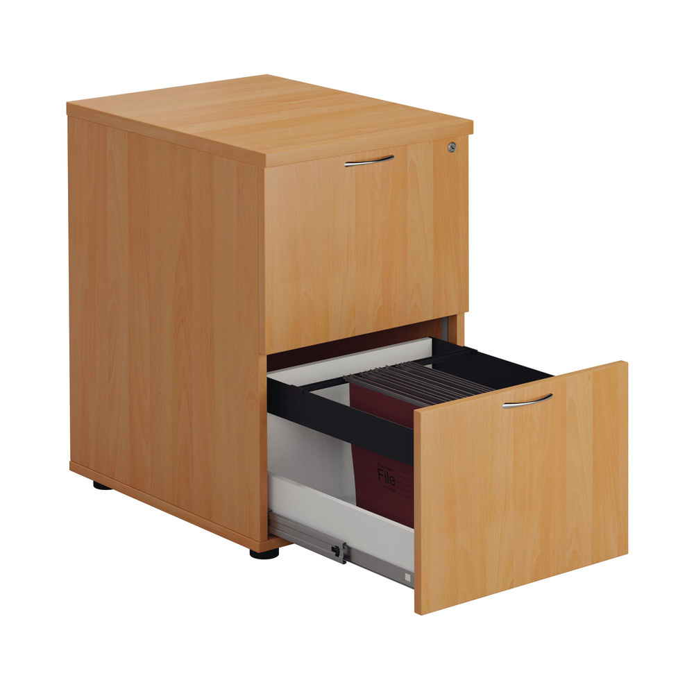 First H730mm Beech 2 Drawer Filing Cabinet