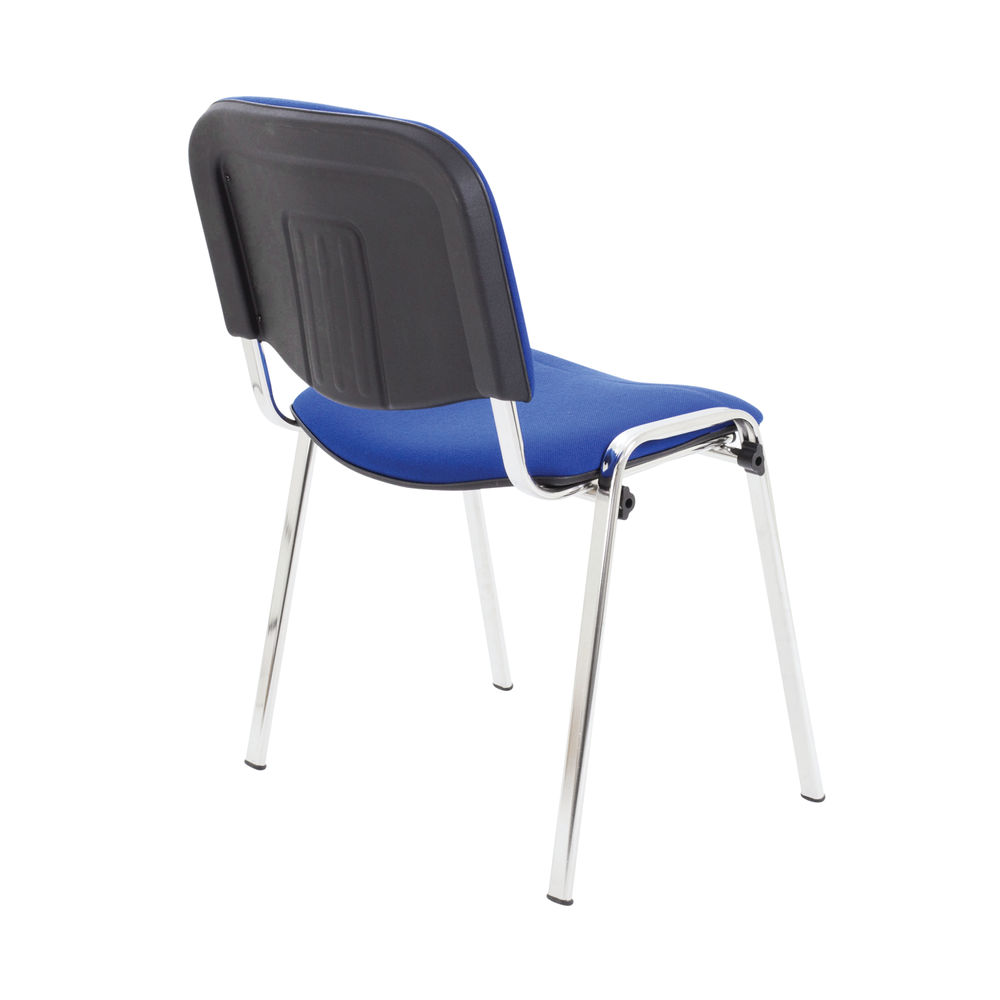 First Ultra Blue/Chrome Multipurpose Stacker Chair