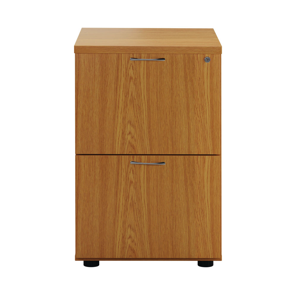 First H730mm Nova Oak 2 Drawer Filing Cabinet